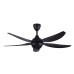 Alpha AX80 5B 56" DC Motor Ceiling Fan with 5 Blades & 8 Speed Remote (Matt Black) | AX80-5B/56