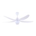 Alpha AX80 5B 56" DC Motor Ceiling Fan with 5 Blades & 8 Speed Remote (Matt White) | AX80-5B/56