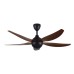 Alpha AX80 5B 56" DC Motor Ceiling Fan with 5 Blades & 8 Speed Remote (Walnut/MB) | AX80-5B/56