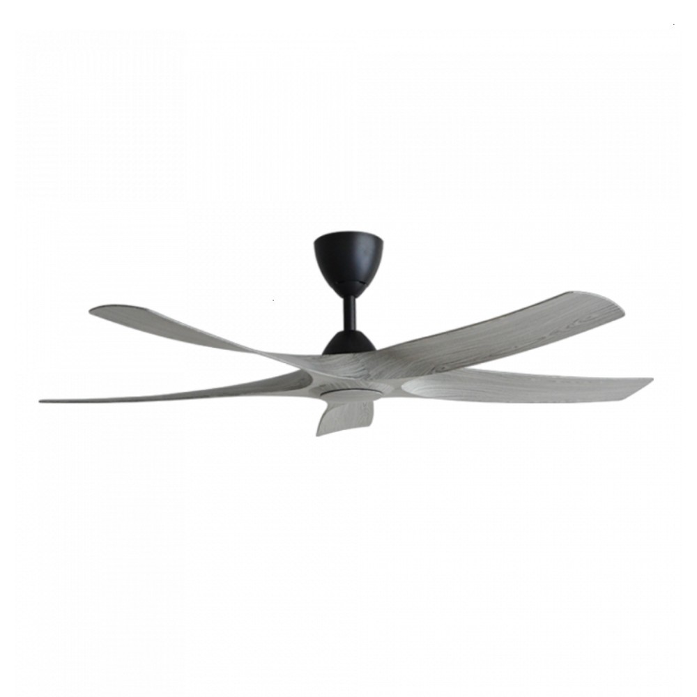 ALPHA Alkova AXIS 56" DC Motor Ceiling Fan with 5 Blades & 8 Speed Remote (Grey Wood/MB) | AXIS-5B/56