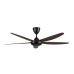 ALPHA Cosa CX8 56" Ceiling Fan with 5 Blades & 6 Speed Remote (Walnut) | CX8-5B/56