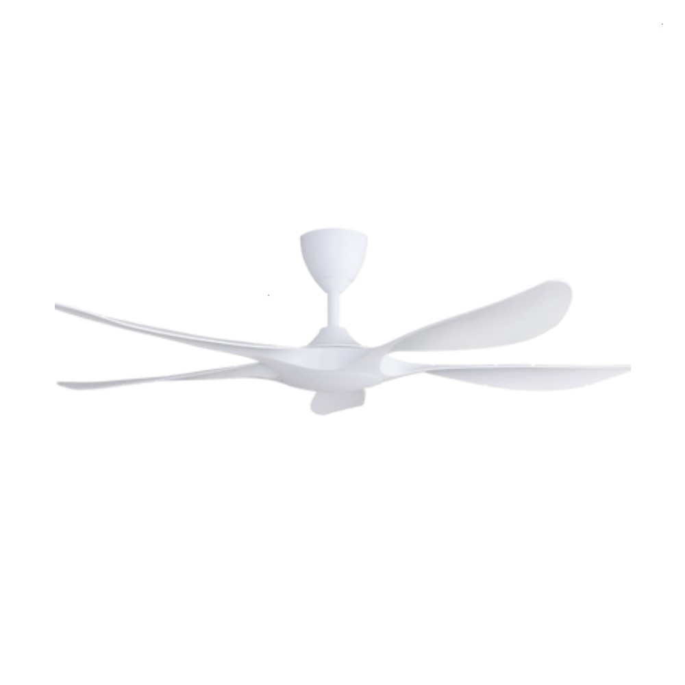 ALPHA Alkova EXCEL V2 56" DC Motor Ceiling Fan with 5 Blades & 12 Speed Remote (Matt White) | EXCEL V2-5B/56