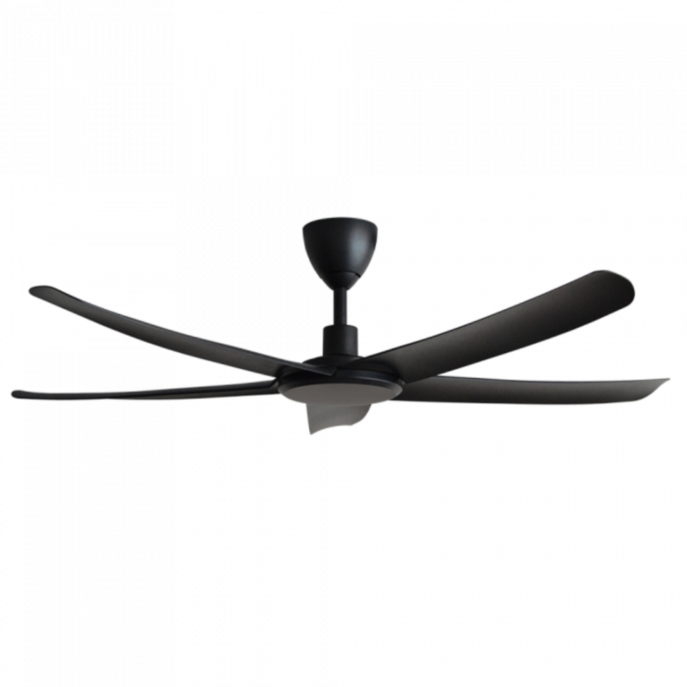 ALPHA PAZION 56" 5 BLADE CEILING FAN WITH DC MOTOR & 12 SPEED - MATT BLACK | PAZION G2-5B/56