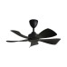 Alpha HANI 5B 36" DC Motor Ceiling Fan with 5 Blades & 8 Speed Remote (Matt Black) | HANI 5B/36