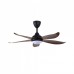 ALPHA Vannus Luna 46" LED Ceiling Fan with 5 Blades & 6 Speed Remote (M.BLACK/WALNUT) | Luna 5B/46 LED