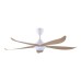 ALPHA Vannus GRAND Luna 60" LED Ceiling Fan with 5 Blades & 6 Speed Remote (M.White Maple) | Luna 5B/60 LED