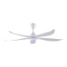 ALPHA Vannus GRAND Luna 60" LED Ceiling Fan with 5 Blades & 6 Speed Remote (Matt White) | Luna 5B/60 LED