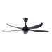 ALPHA Vannus GRAND Luna 60" Ceiling Fan with 5 Blades & 6 Speed Remote (Matt Black) | Luna 5B/60