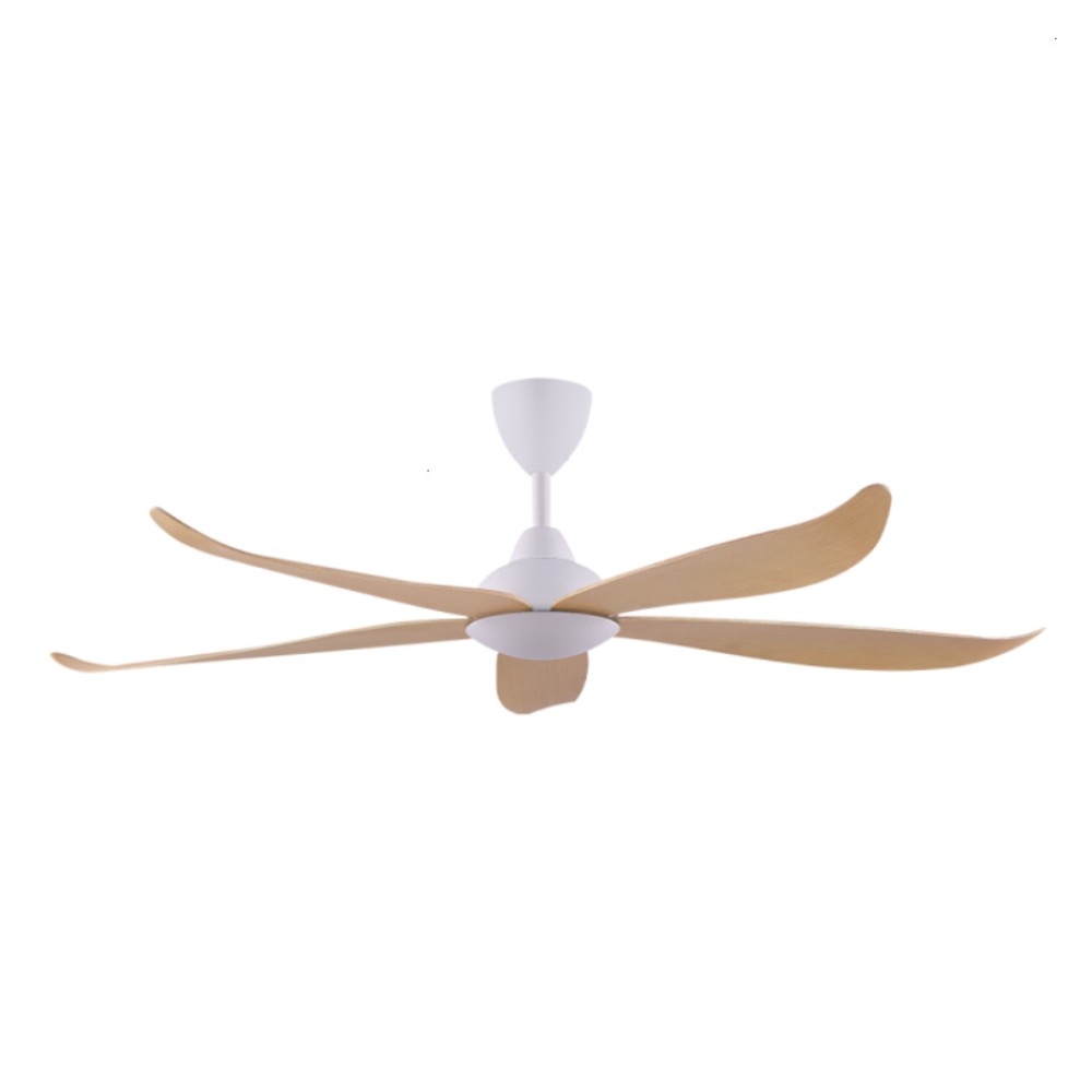 ALPHA Vannus GRAND Luna 60" Ceiling Fan with 5 Blades & 6 Speed Remote (M.White Maple) | Luna 5B/60