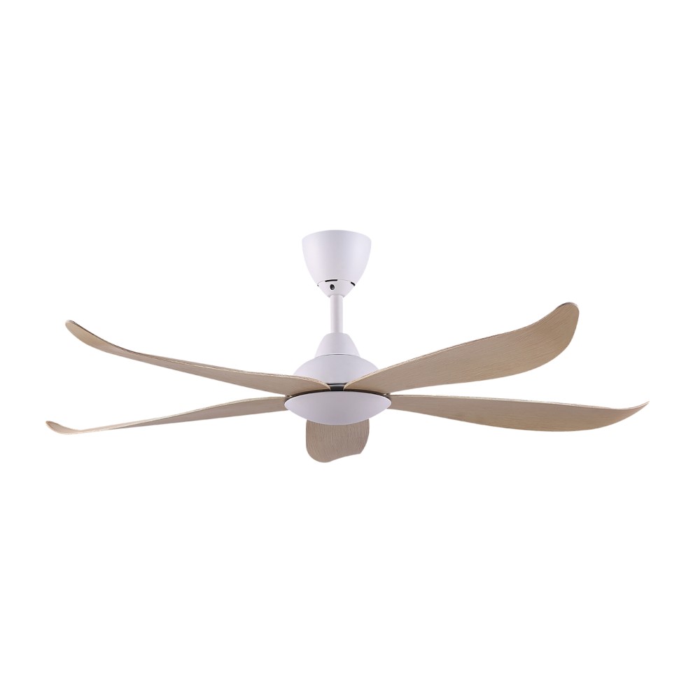 ALPHA Vannus Luna 56" Ceiling Fan with 5 Blades & 6 Speed Remote (M.White Maple) | Luna 5B/56