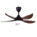 ALPHA Vannus Luna 40" LED Ceiling Fan with 5 Blades & 6 Speed Remote (M.BLACK WALNUT) | Luna 5B/40 LED