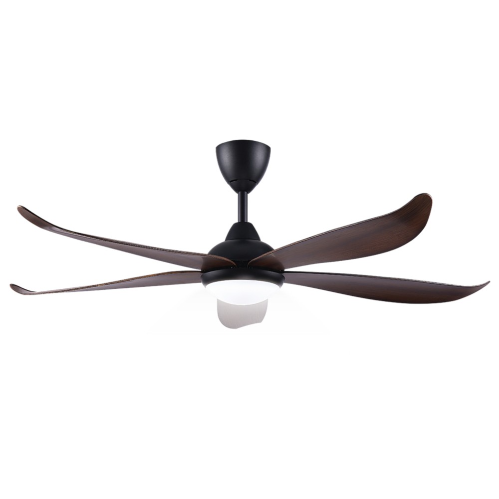 ALPHA Vannus Luna 56" LED Ceiling Fan with 5 Blades & 6 Speed Remote (M.Black Walnut) | Luna 5B/56 LED