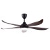 ALPHA Vannus Luna 56" LED Ceiling Fan with 5 Blades & 6 Speed Remote (M.Black Walnut) | Luna 5B/56 LED