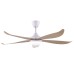 ALPHA Vannus Luna 56" LED Ceiling Fan with 5 Blades & 6 Speed Remote (M.White Maple) | Luna 5B/56 LED