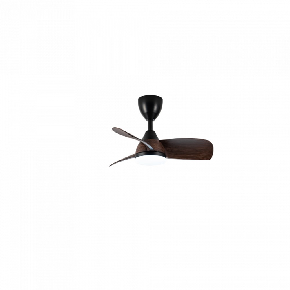 ALPHA Cosa NANO 28" Ceiling Fan with 3 Blades & LED (Walnut) | NANO/28 LED