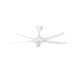 ALPHA PRIMA 56" DC Motor Ceiling Fan with 5 Blades & 8 Speed Remote (Matt White) | PRIMA-5B/56