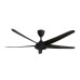 ALPHA Alkova RACER 60" DC Motor Ceiling Fan with 5 Blades & 12 Speed Remote (Matt Black) | RACER-5B/60