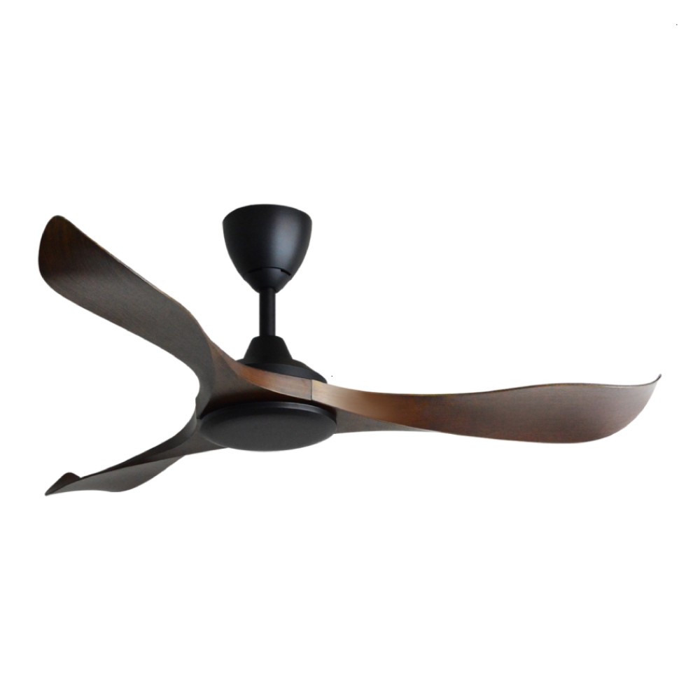 ALPHA Vannus 52" Ceiling Fan with 3 Blades & 6 Speed Remote (MATT BLACK/WALNUT) | VC2 3B/52