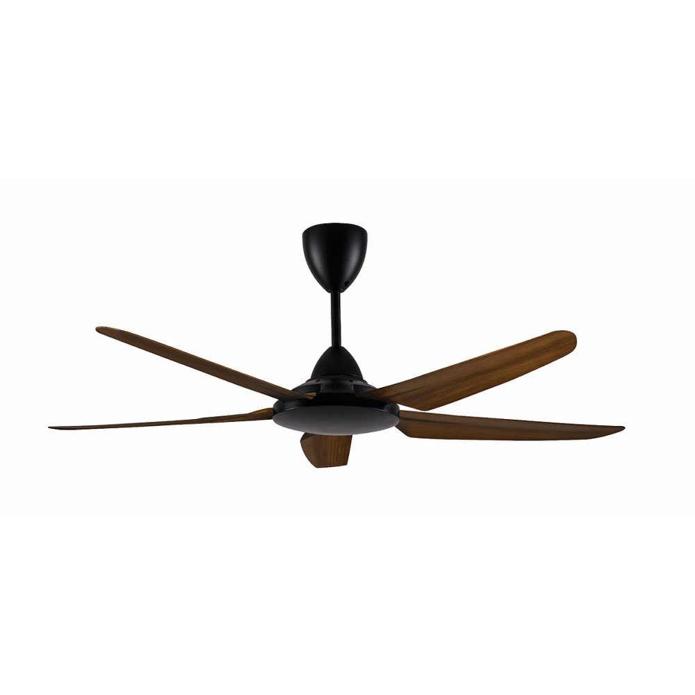 ALPHA Cosa Xpress 54" Ceiling Fan with 5 Blades & 4 Speed Remote (MATT BLACK-WALNUT) | Xpress-5B/54