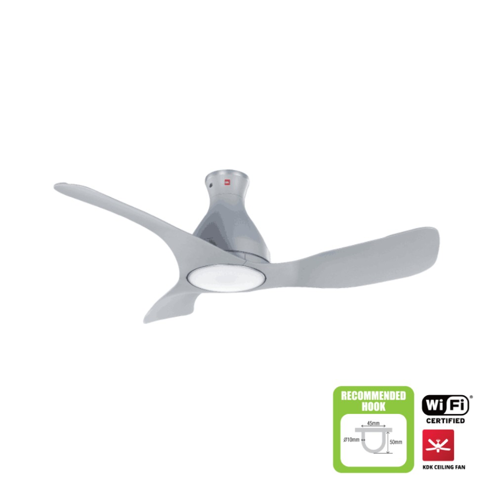 KDK 48" Nodoka JR Smart LED Ceiling Fan with Wifi Connectivity | K12UC-GY