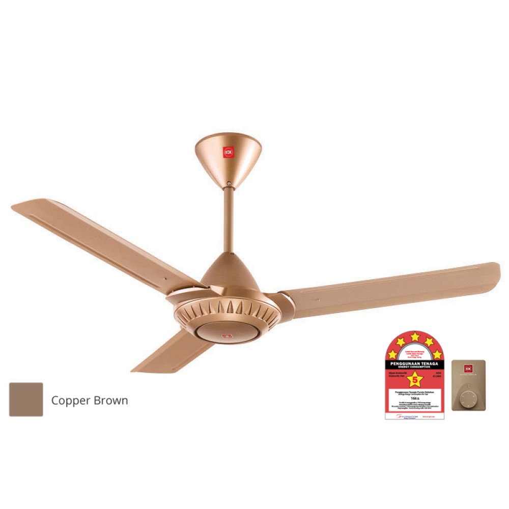 KDK 48" REGULATOR TYPE CEILING FAN - COPPER BROWN