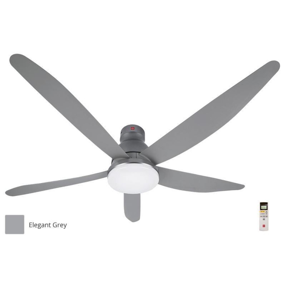 KDK (150cm/60") NIKKO 5 Blade LED Ceiling Fan with DC Motor (Short Pipe) | K15UW-QEY