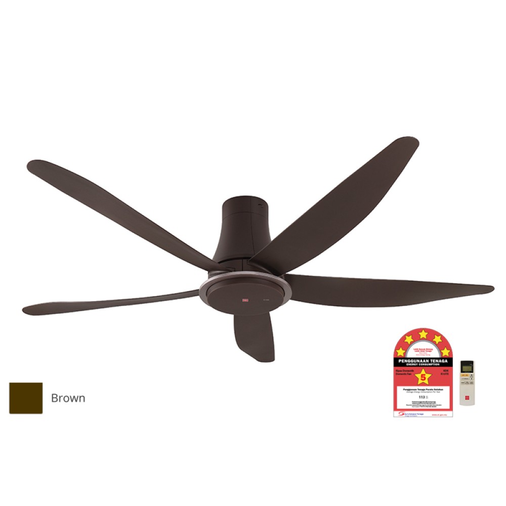 KDK KAZE (150cm/60”) 5 Blades Ceiling Fan | K15YX-QBR (Short Pipe)