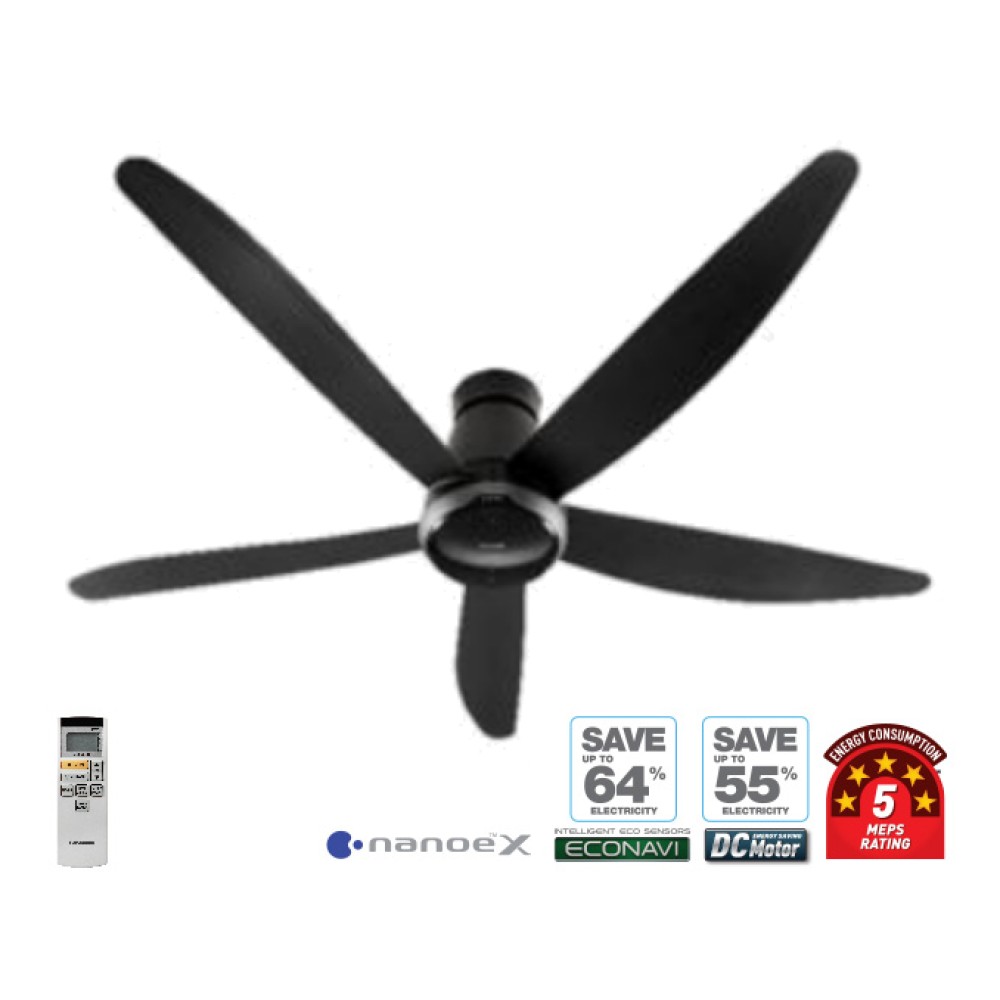 Panasonic 60" nanoe™ X 5-Blade Ceiling Fan - Short Pipe (2022) | F-M15MEVBKQH