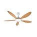 Pensonic 56" Wifi Ceiling Fan with DC Motor (Matt White/Oak) | PCF-W5601R(OAK)