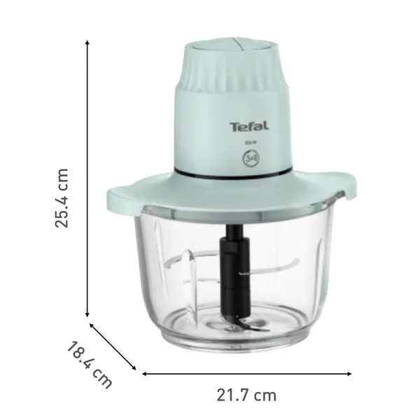 Tefal Choppeo 1L Chop, Mix, Mince Food Chopper - Eucalyptus | MB603165