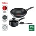 Tefal Cook & Clean 4pc Set (Saucepan W/Lid 16cm + WokPan 28cm + Spatula) | B225S4