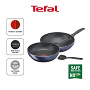Tefal Clear Cook 3pc Set (FryPan 26cm+ WokPan 28cm + Spatula) | B266S3