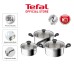 Tefal Starter Stainless Steel 6-Piece Set (Saucepan w/Lid 16cm+ Stewpot w/Lid 20cm & 24cm) | E325S6