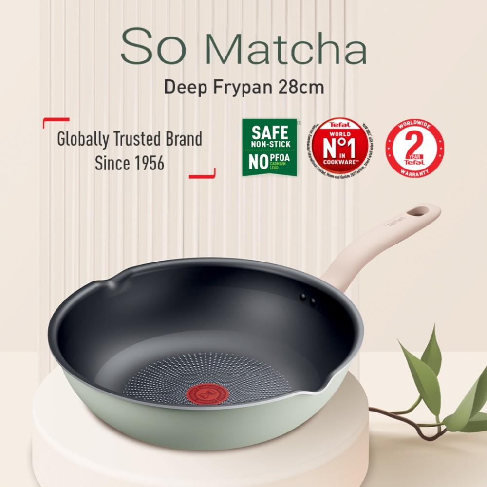 Tefal So Matcha Multipan 28cm | Deep Frypan | Non-stick Cookware | G17966