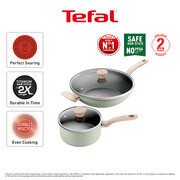 Tefal So Matcha 4pc Set (Wokpan with Lid 30cm+ Saucepan with Lid 18cm) | G179S4