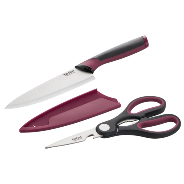 TEFAL COMFORT RED COLLECTION 2 PCS SET WITH COVER | K250S225