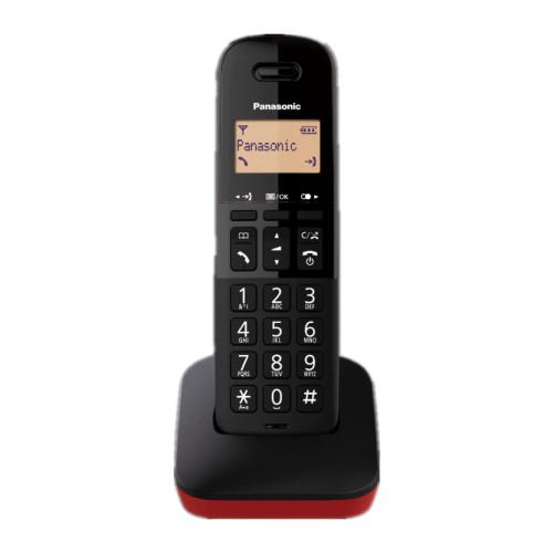 Panasonic Digital Cordless Phone (2 Handsets) with Nuisance Call Block (Red) | KX-TGB31ML2