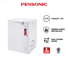 [NUR] PENSONIC CHEST FREEZER 199L | PFZ-203