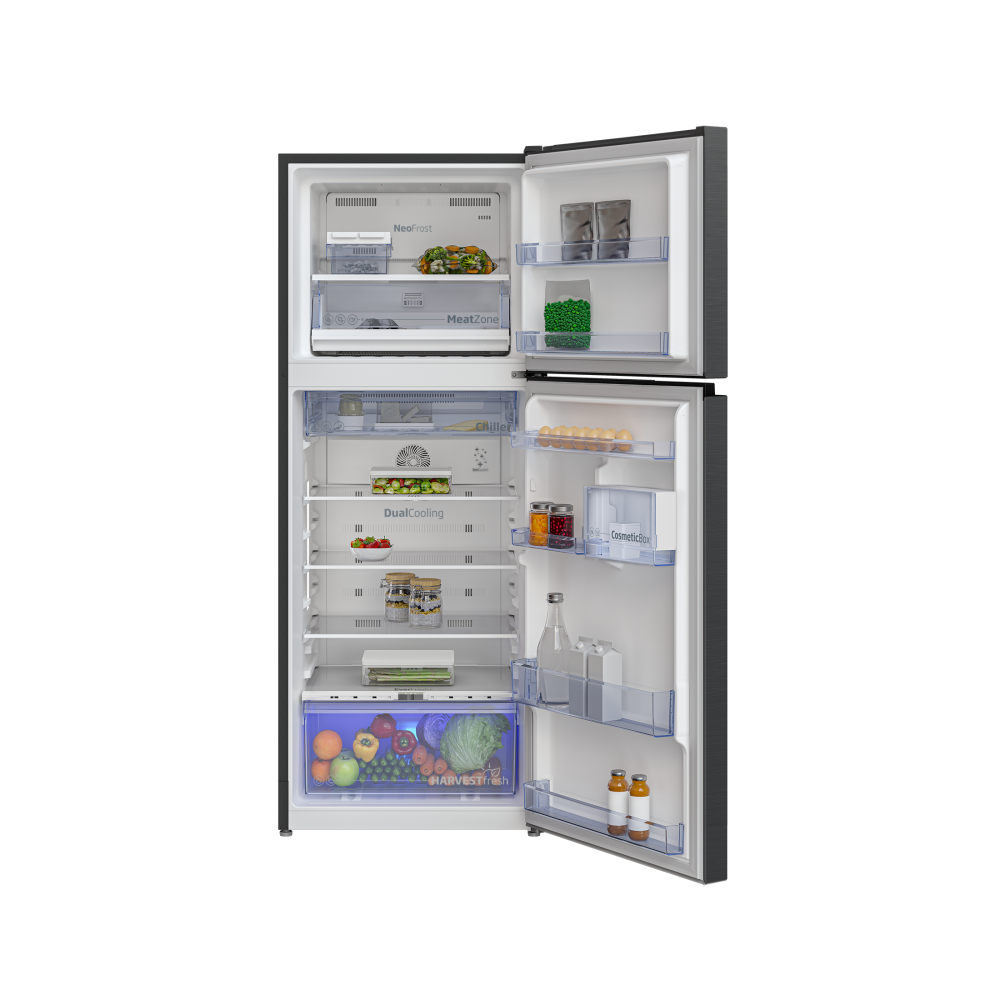 [NUR] BEKO 409L FREEZER TOP PROMART INVERTER FRIDGE - PREPAINTED DARK INOX | RDNT401E50VK