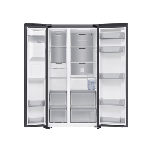 SAMSUNG 617L Refrigerator SBS -SmartThings AI Energy Black | RS70F65KNFME