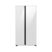 SAMSUNG 647L Refrigerator SBS -Smartthings AI Energy White Glass | RS70F65QNWME
