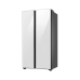SAMSUNG 647L Refrigerator SBS -Smartthings AI Energy White Glass | RS70F65QNWME
