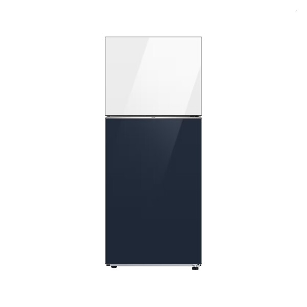 [NUR] Samsung 404L Bespoke Top Mount Freezer Refrigerator 2023 (Clean White + Clean Navy) | RT38CB66448AME