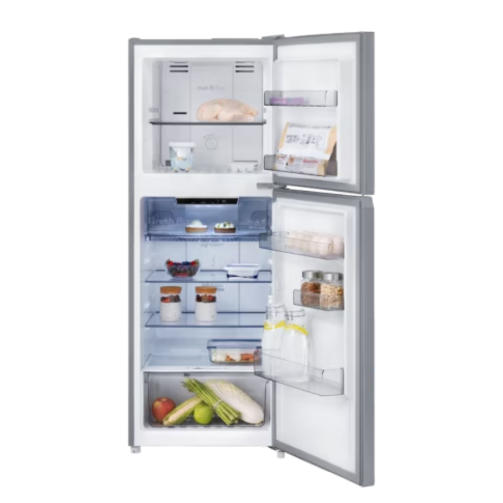 PANASONIC 202L TWIN DOOR TOP FREEZER REFRIGERATOR - SILVER STEEL | NR-TC221BUSM