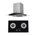 [Combo Set] Zanussi 90cm Chimney Curved Glass Hood & Hob | ZHC9781X & ZHG7203BA