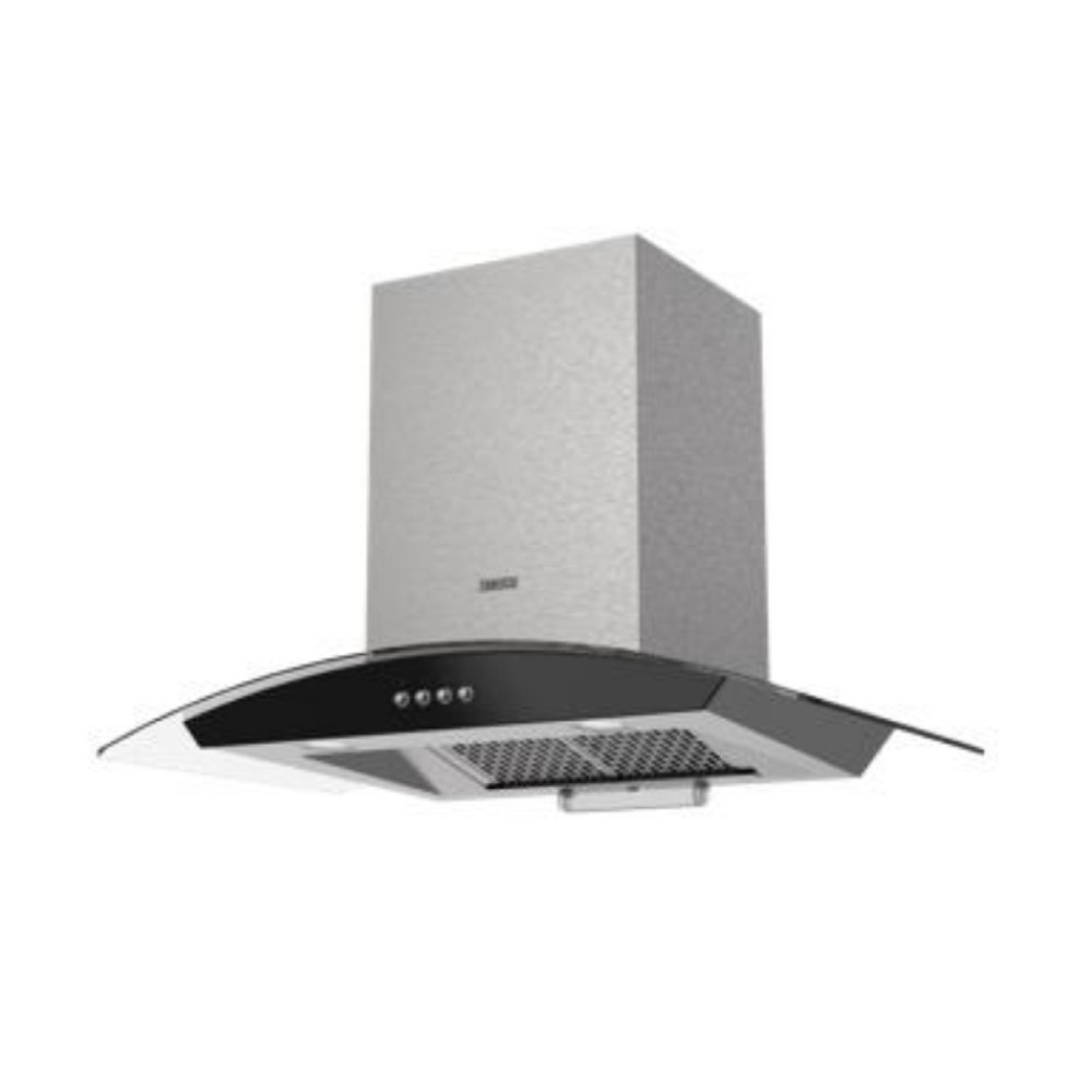 Combo Set Zanussi 90cm Chimney Curved Glass Hood Hob ZHC9781X ZHG7203BA BANHUAT.COM