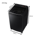 SAMSUNG 19kg Bespoke AI™ Laundry Top-load Washer-AI Wash | WA80F19B9BFQ