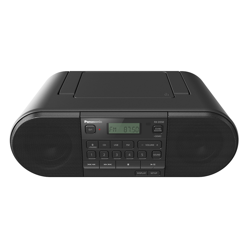 Panasonic Powerful Portable FM Radio & CD Player with Bluetooth | RX-D550GSX-K