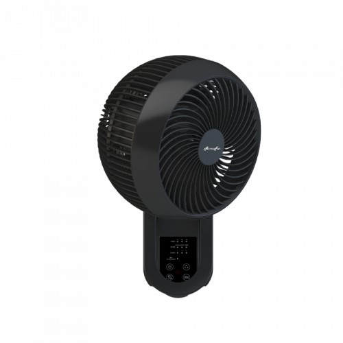 Alpha Motto WF360 8" Wall Fan with 3 Speed Remote (All Black) | MOTTO WALL FAN WF360