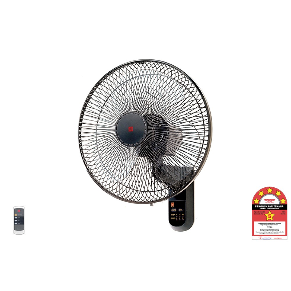 KDK WALL FAN WITH REMOTE CONTROL 16"